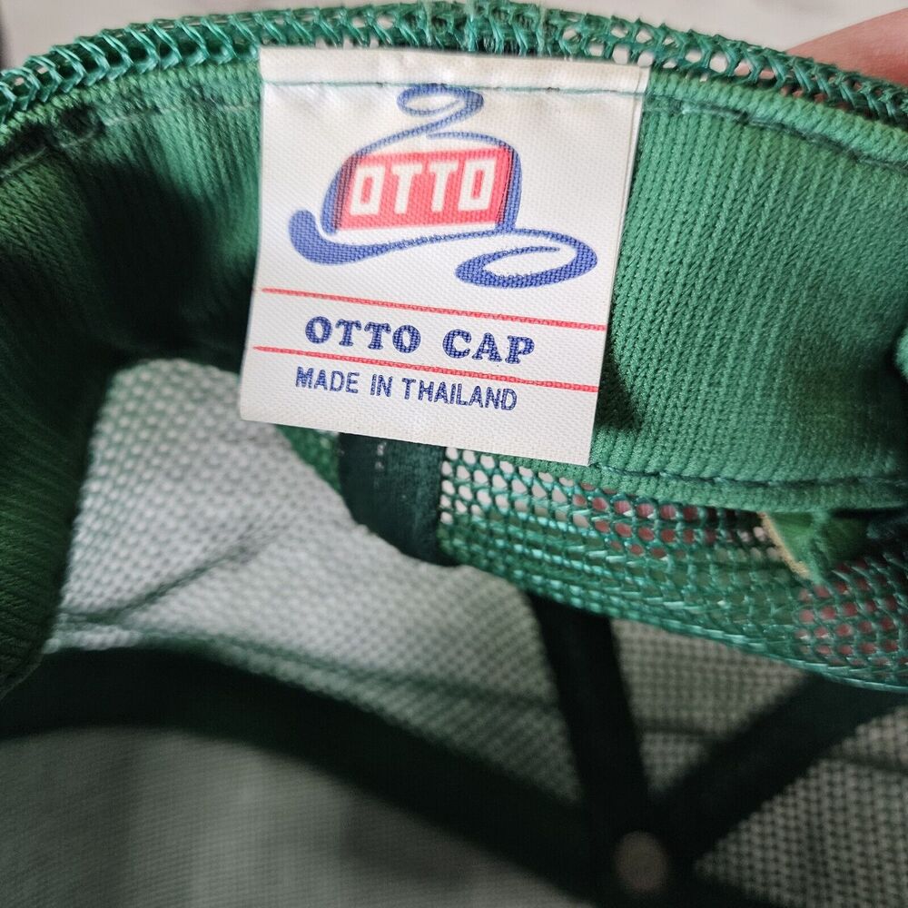Vintage Otto Cap Mesh Rope Hat Lumbermen's Hat Green Snapback - Picture 7 of 7